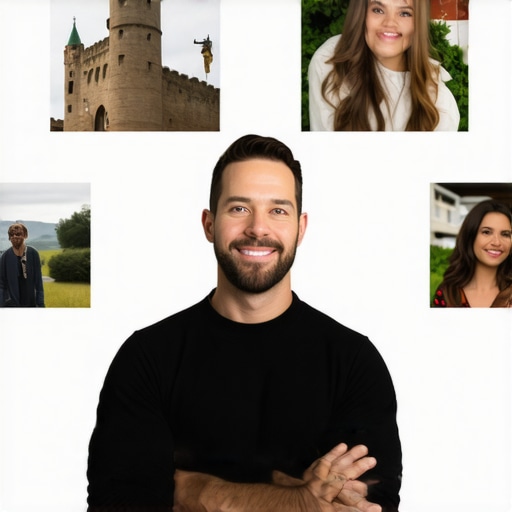 Community Engagement and Local Landmarks Business team participating in local community events with landmarks in background