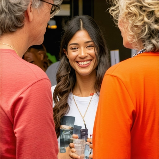 Business owner participating in local event to boost community presence and local SEO