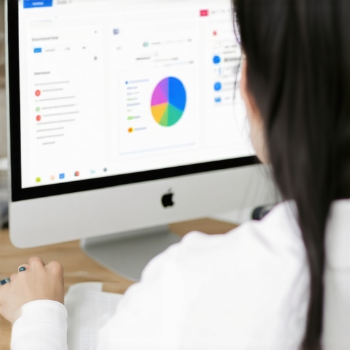 Digital marketer using SEO tools and analytics for local profile management.