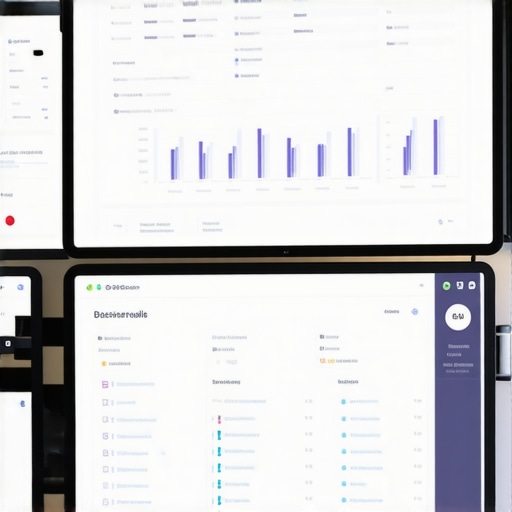 A workspace setup showing various SEO analytics tools for maintaining Google Business Profiles.