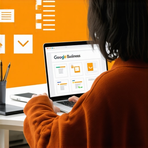 Person working on local SEO optimization on a laptop showing GBP dashboard