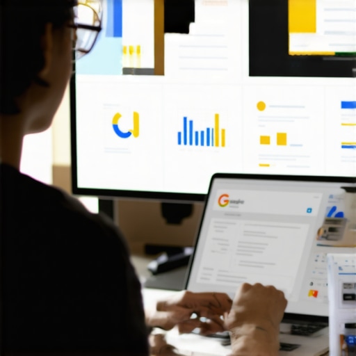 Person reviewing Google Business Profile setup and optimization charts