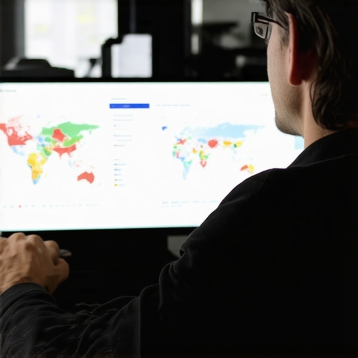 Business owner reviewing local SEO performance metrics on computer