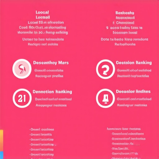 Infographic outlining steps to optimize Google Business Profile rankings.