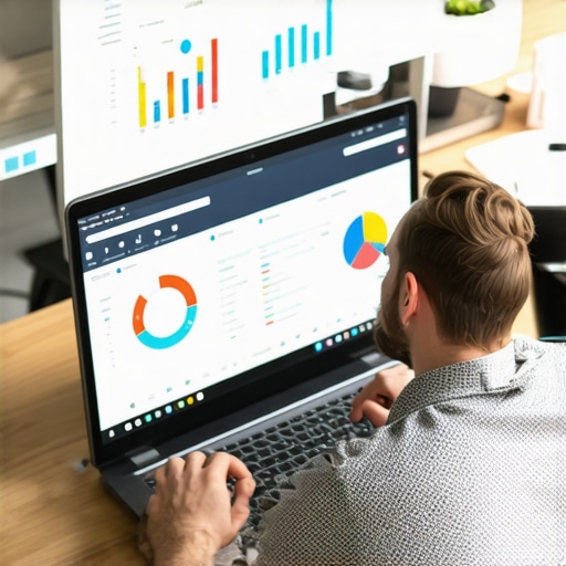 A digital marketer analyzing local SEO metrics on a laptop
