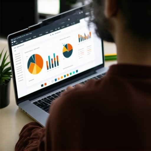 Person analyzing local SEO metrics on a laptop screen.